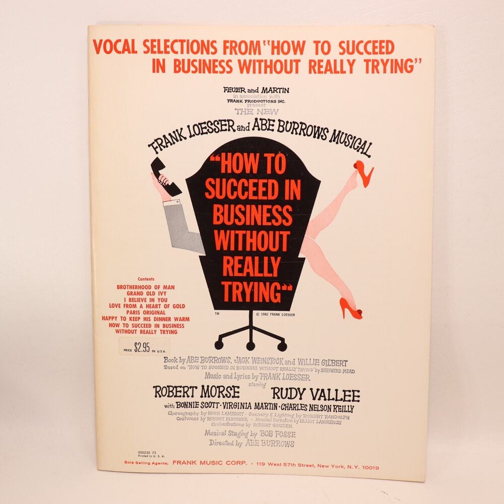 How to Succeed in Business Piano Vocal Songbook Sheet Music Score